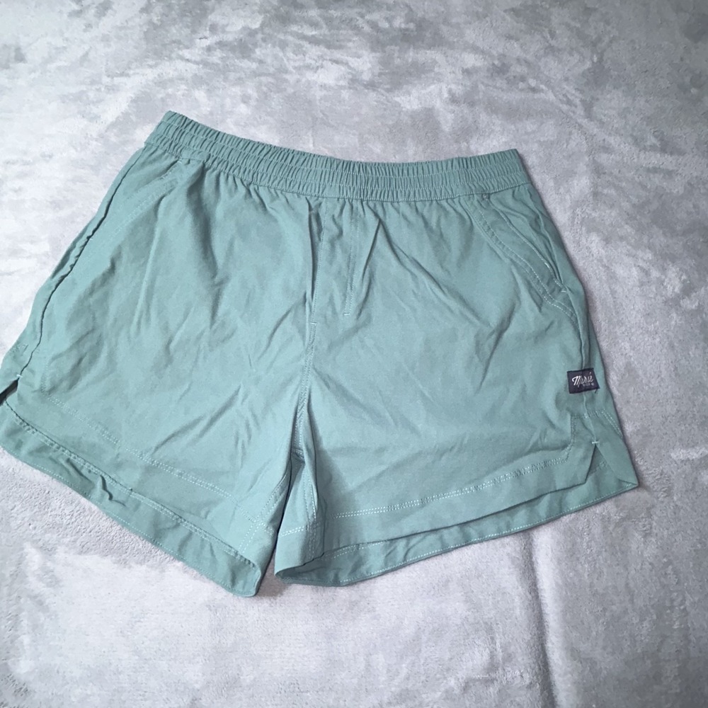 Marsh Wear Volley Shorts Mens L Green Lightweight Drawstring Pockets 4in Inseam